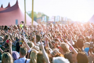 Crowd at an outdoor concert