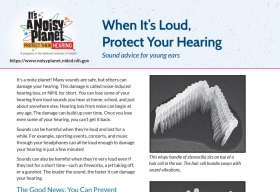 When it's loud. Protect your hearing factsheet thumbnail.